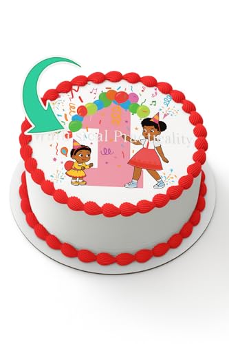 Gracie’s Corner 1st Birthday Cake, cupcake or cookie Topper - Vibrant Pink Number One Design