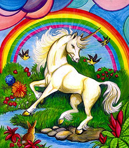 Unicorn Drawing Edible Icing Image for 1/4 sheet cake