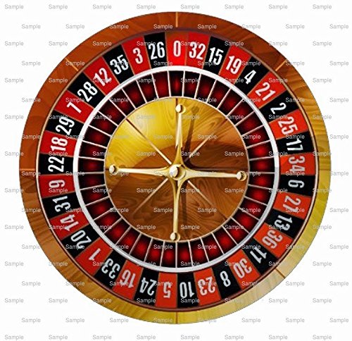 Casino Roulette Wheel - Edible Cake or Cupcake Topper for 8" cake or larger