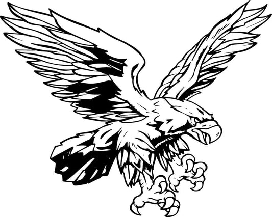 Falcon Hawk Eagle Mascot Edible Cake or Cupcake Topper fit 1/4 sheet cake or larger