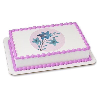 Wild Flowers Edible Icing Image for 1/4 sheet cake