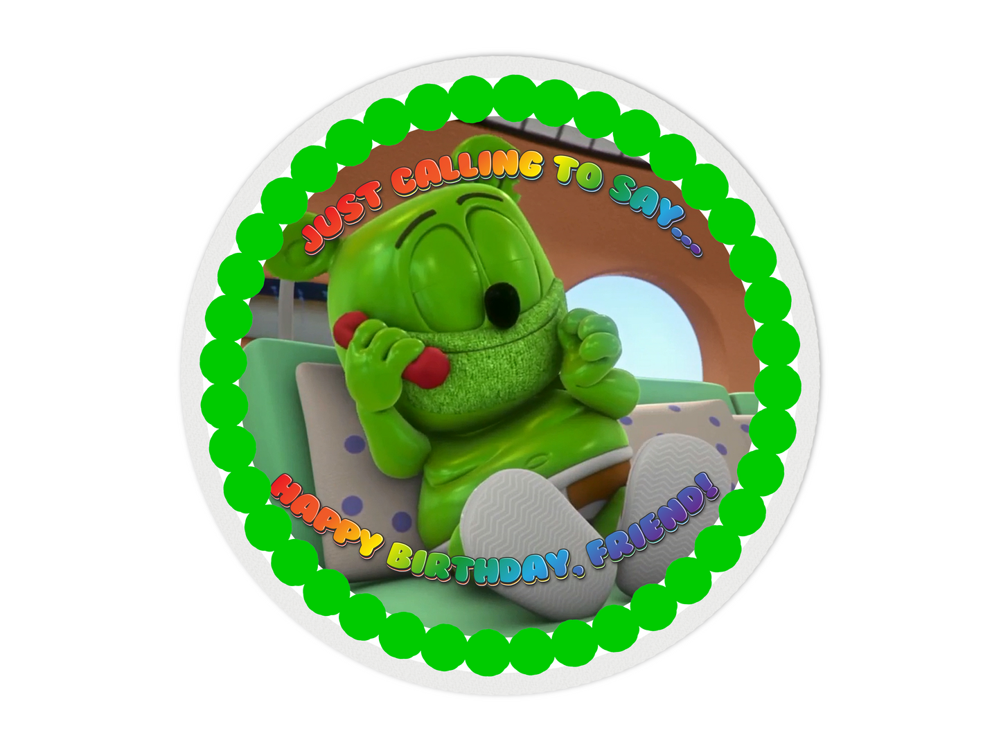 Gummibar and Friends® Calling Edible Cake Topper