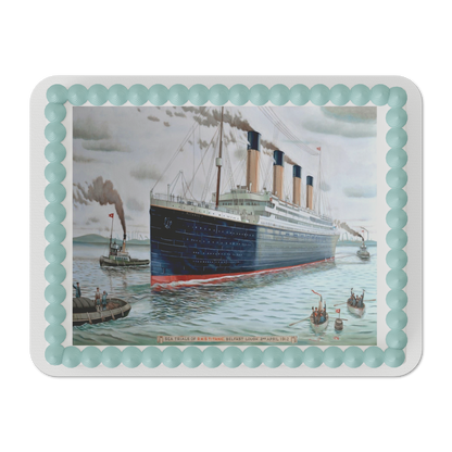 Titanic Launch 1/4 Sheet Edible Cake Topper