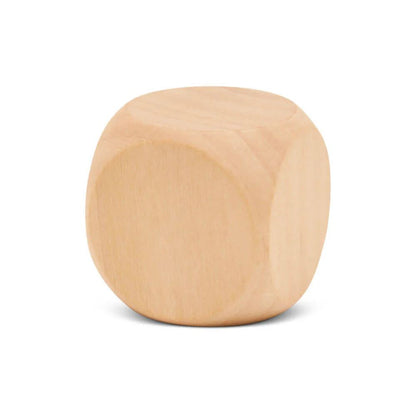 Custom Printed 12MM Wooden Dice – 4 Sides Personalized – Unfinished Natural Wood Craft Dice Blocks for DIY Projects, Games & Classroom Activities. Set of 24