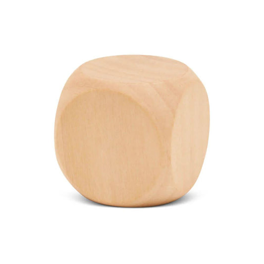 Custom Printed 12MM Wooden Dice – 4 Sides Personalized – Unfinished Natural Wood Craft Dice Blocks for DIY Projects, Games & Classroom Activities. Set of 24